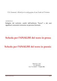 Analisi Testo Prosa Poesia - ITAS Cantoni Treviglio