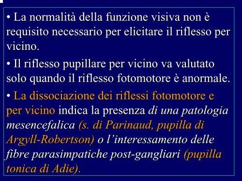 Anomalie pupillari e della accomodazione - Fondazione "GB Bietti"