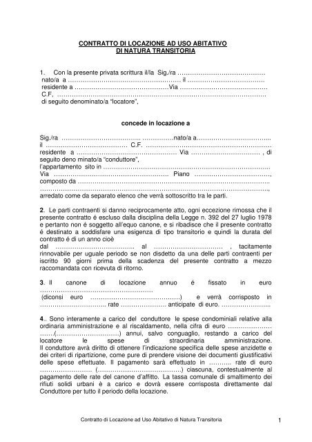 Contratto Di Locazione Transitorio Come Funziona E Come Redigerlo Hot Sex Picture