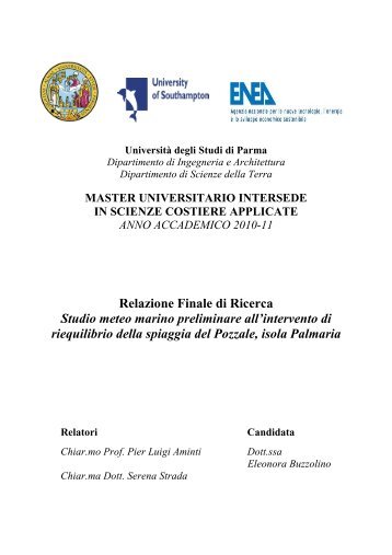 Tesi Master Eleonora Buzzolino.pdf - master universitario in scienze ...