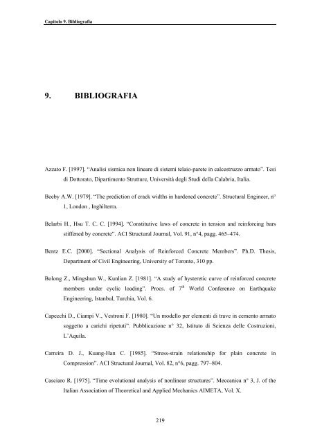 TESI DI DOTTORATO Modellazione e analisi non lineare - LabMec ...