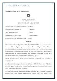 Tribunale di Monza, Sez. III, 16 gennaio 2013 TRIBUNALE DI ...