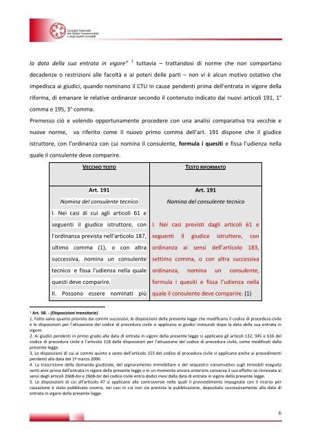 note su aspetti procedurali della consulenza tecnica in - CNDCEC