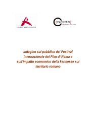 Indagine sul pubblico del Festival Internazionale del Film di Roma e ...