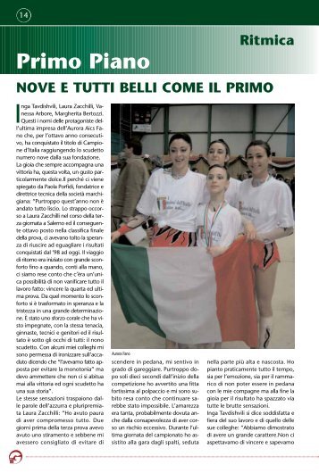 Primo Piano Ritmica - Federazione Ginnastica d'Italia