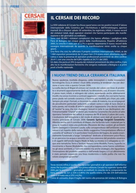 Bimestrale di attualità, tecnica e cultura - Mapei