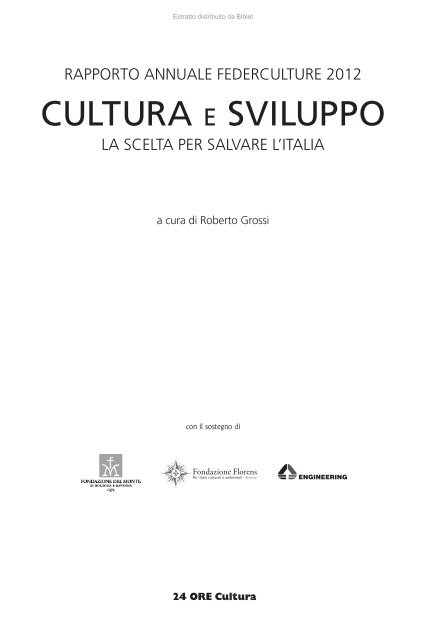 Rapporto Annuale Federculture 2012