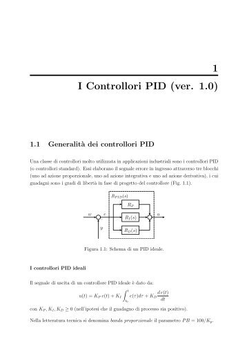 1.1 Generalit`a dei controllori PID - Dipartimento di Ingegneria dell ...