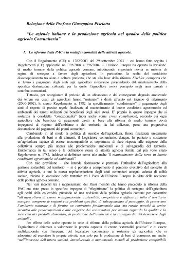 Relazione della Prof.ssa Giuseppina Pisciotta “Le aziende italiane e ...