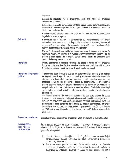 Scrisoare cadru 2013 - Ministerul Finanţelor Publice