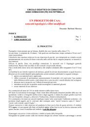 UN PROGETTO DI CAA: concetti topologici e libri modificati