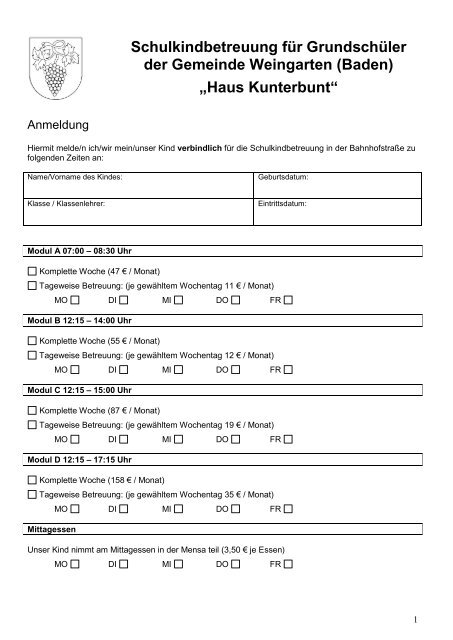 Vollmacht für abholberechtigte schule