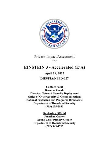 EINSTEIN 3 Accelerated - Homeland Security