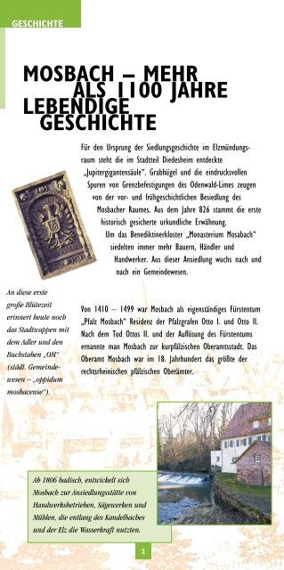 mosbach â mehr als 1100 Jahre lebendige geschichte