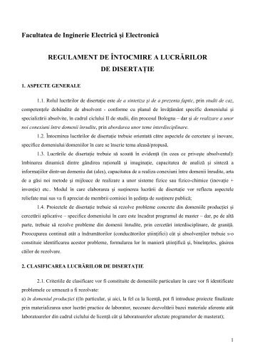 metodologie de elaborare a proiectelor de licenta si disertatie