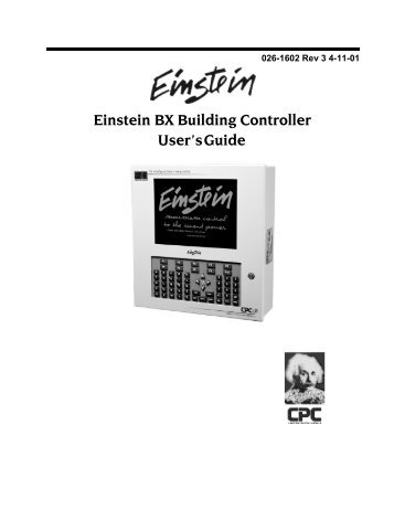 026-1602 Einstein BX Building Controller - Emerson Climate ...