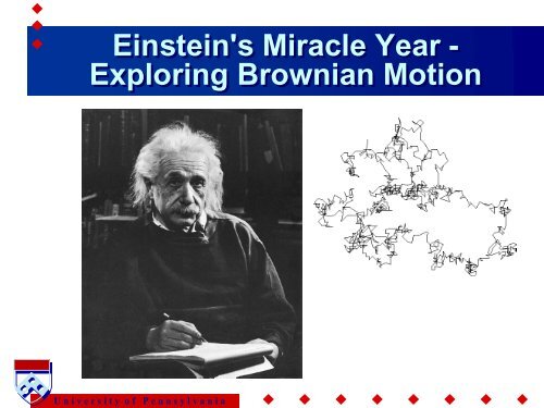 Einstein's Miracle Year - Exploring Brownian Motion Einstein's ...