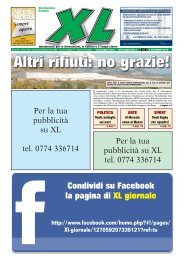 Condividi su Facebook la pagina di XL giornale