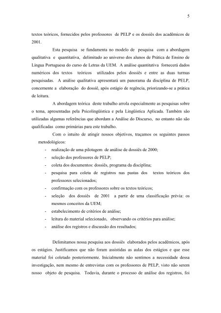 dissertação completa - Programa de Pós-Graduação em Letras - Uem