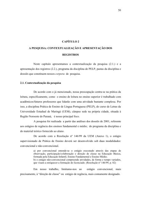 dissertação completa - Programa de Pós-Graduação em Letras - Uem