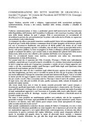 COMMEMORAZIONE DEI SETTE MARTIRI DI GRANCONA - ISTREVI