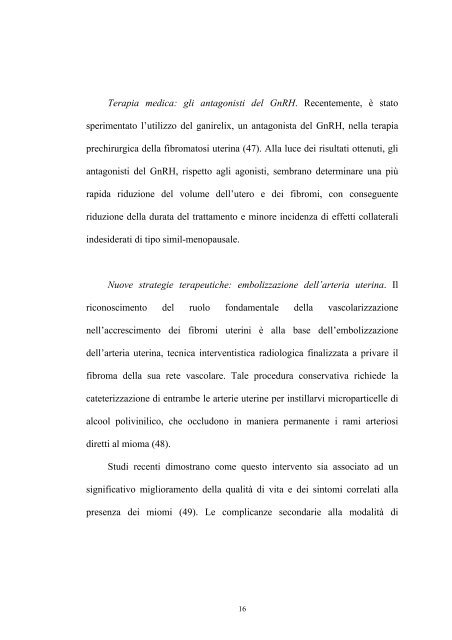 Terapia prechirurgica della fibromatosi uterina - FedOA - Università ...