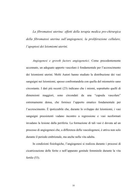 Terapia prechirurgica della fibromatosi uterina - FedOA - Università ...