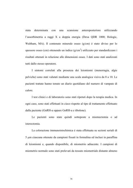 Terapia prechirurgica della fibromatosi uterina - FedOA - Università ...