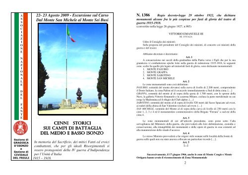 libretto escursione dal M. San Michele al Monte 6 Busi agosto 2009 ...