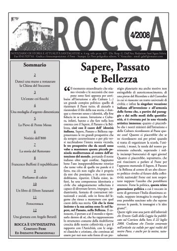 Sapere, Passato e Bellezza - La Rocca - il giornale di Sant'Agata ...