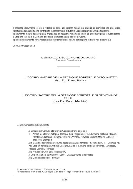 documento impianto Amariana2012 - Protezione Civile