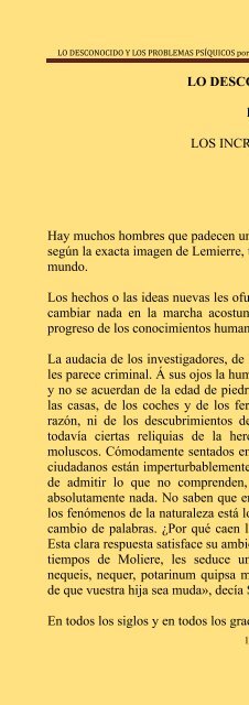 Lo Desconocido y los Problemas Psíquicos - Luz Espiritual