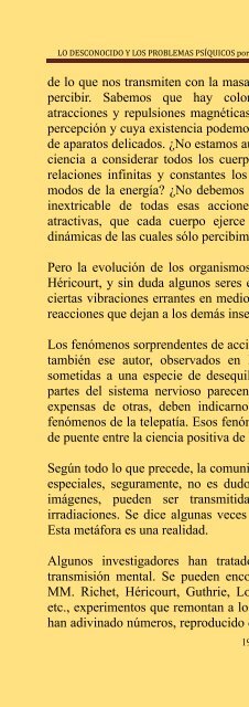 Lo Desconocido y los Problemas Psíquicos - Luz Espiritual