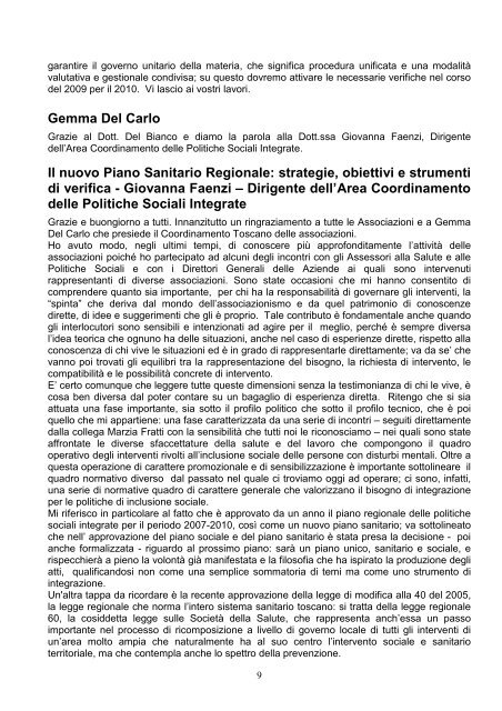 Gemma Del Carlo - Coordinamento Toscano delle Associazioni per ...