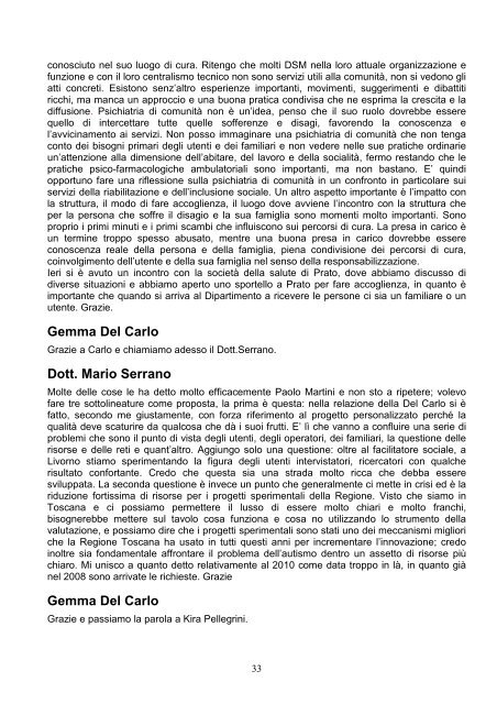 Gemma Del Carlo - Coordinamento Toscano delle Associazioni per ...