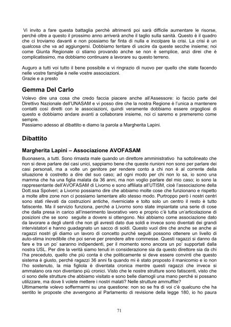 Gemma Del Carlo - Coordinamento Toscano delle Associazioni per ...