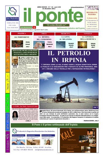 il petrolio in irpinia - Ilpontenews.It