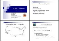 Buffer Overflow - Dipartimento di Informatica ed Applicazioni