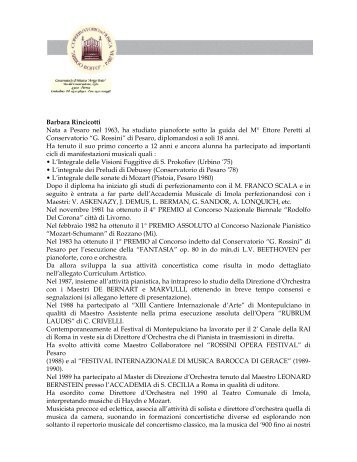 barbara rincicotti.pdf - CONSERVATORIO DI MUSICA A. BOITO