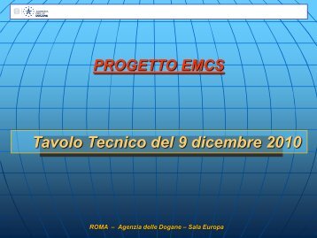 Progetto EMCS - pdf - Agenzia delle Dogane