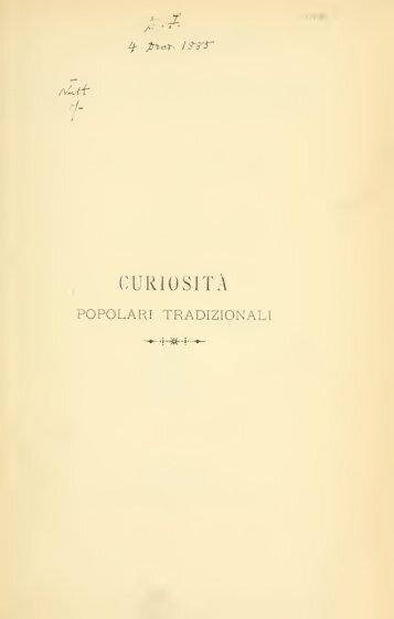 Curiosità popolari tradizionali - Centrostudirpinia.It