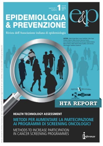 Health Technology Assessment - Epidemiologia & Prevenzione