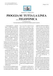 PIOGGIA SU TUTTA LA LINEA …TELEFONICA - Continentali da ferma