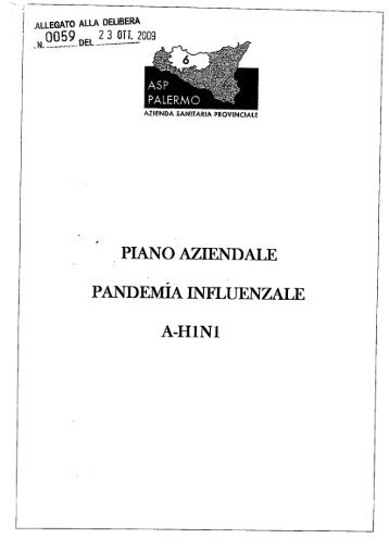 Piano pandemico ASP palermo - epidemiologia igiene e sanità ...