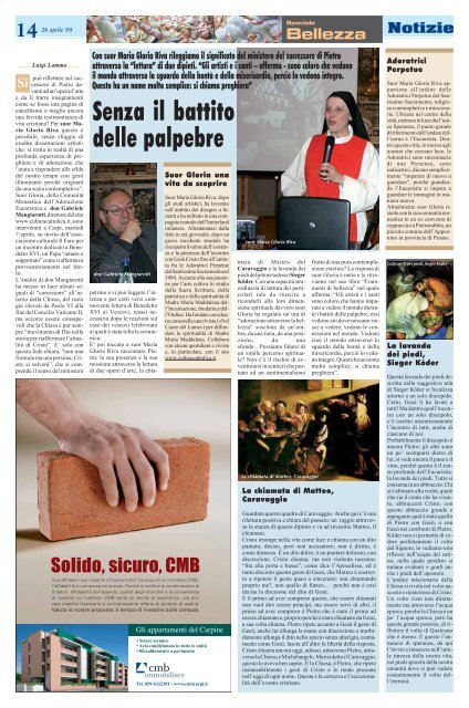 Edizione n° 16 del 26-04-2009 (pdf da 4.834 KB) - Webdiocesi