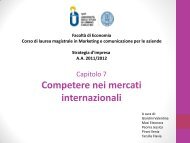 Ricerca del vantaggio competitivo nei mercati internazionali