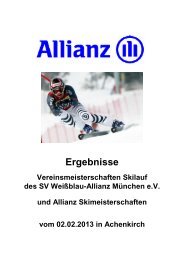 Ergebnisse - Sportverein Weissblau-Allianz München e.V.