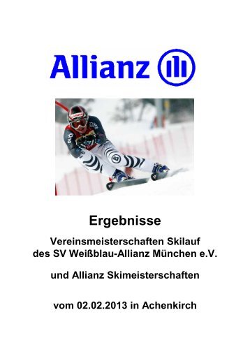 Ergebnisse - Sportverein Weissblau-Allianz München e.V.