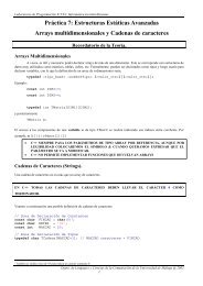 Práctica 7: Estructuras Estáticas Avanzadas Arrays ...