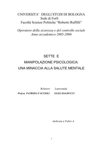 SETTE E MANIPOLAZIONE PSICOLOGICA - favis